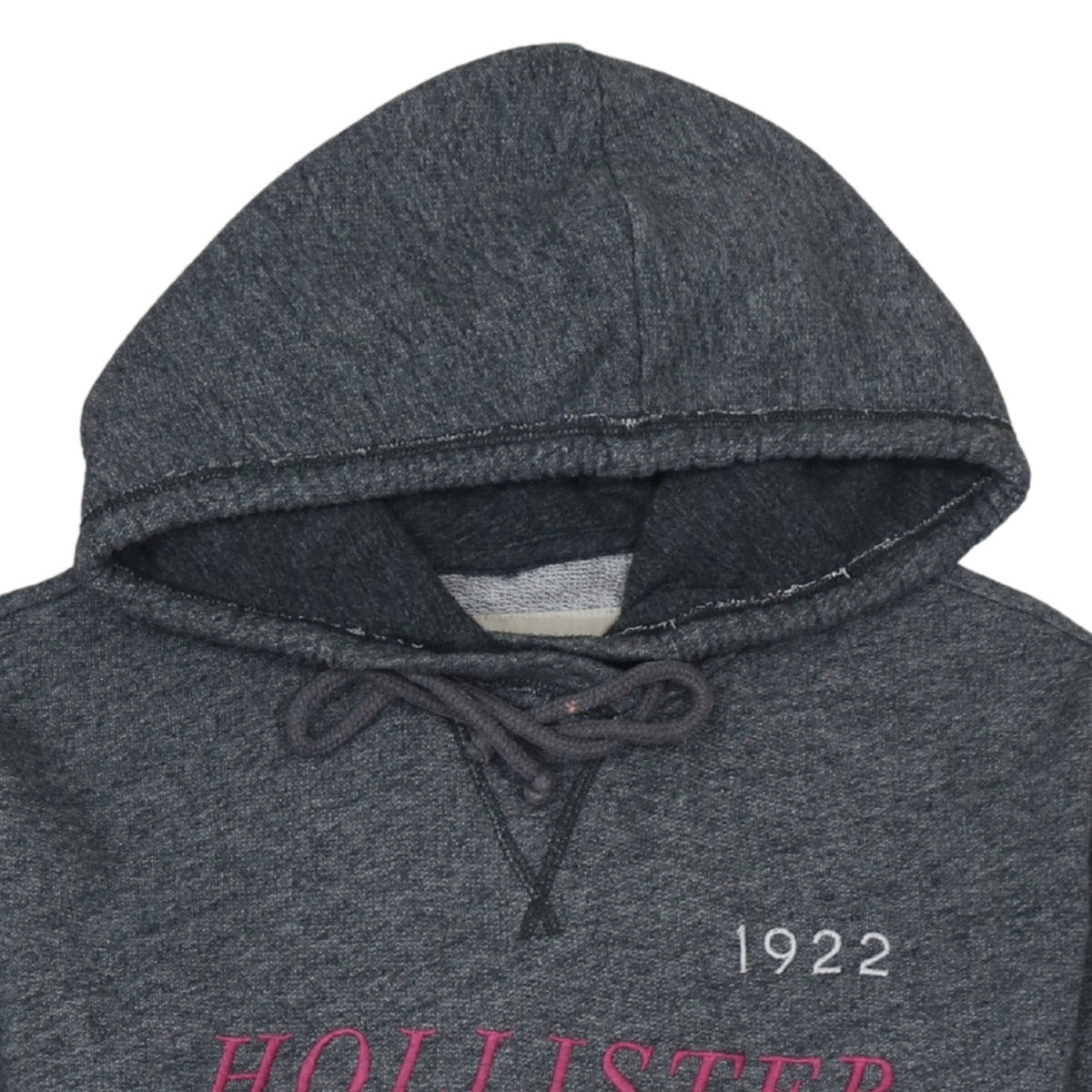Hollister Women’s Grey Pullover Hoodie Small Graphic Print Cotton Blend