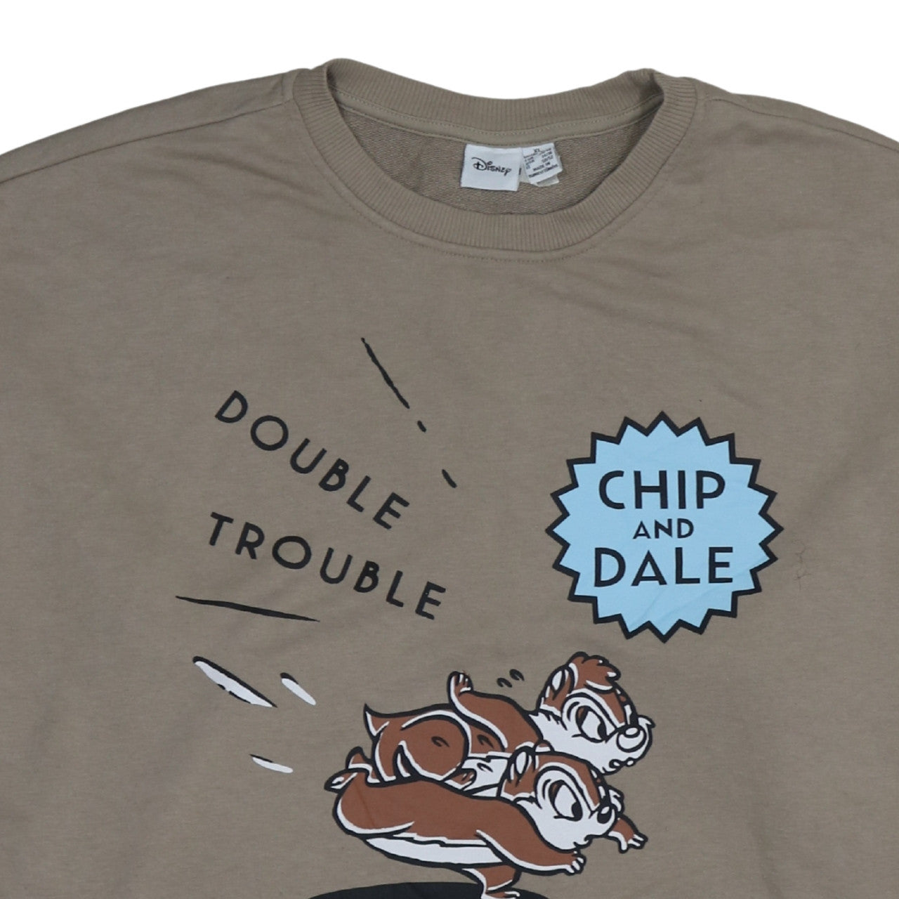 Disney Women’s Brown Chip 'n' Dale Graphic Pullover Sweatshirt XL