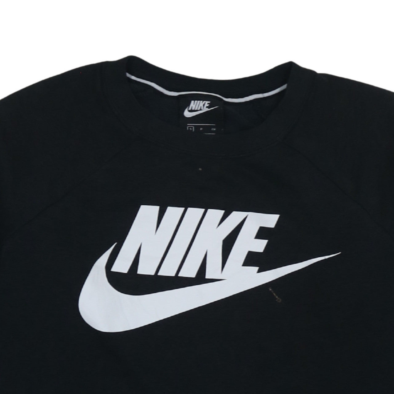 Nike Men's Black Small Pullover Crew Neck Logo Sweatshirt