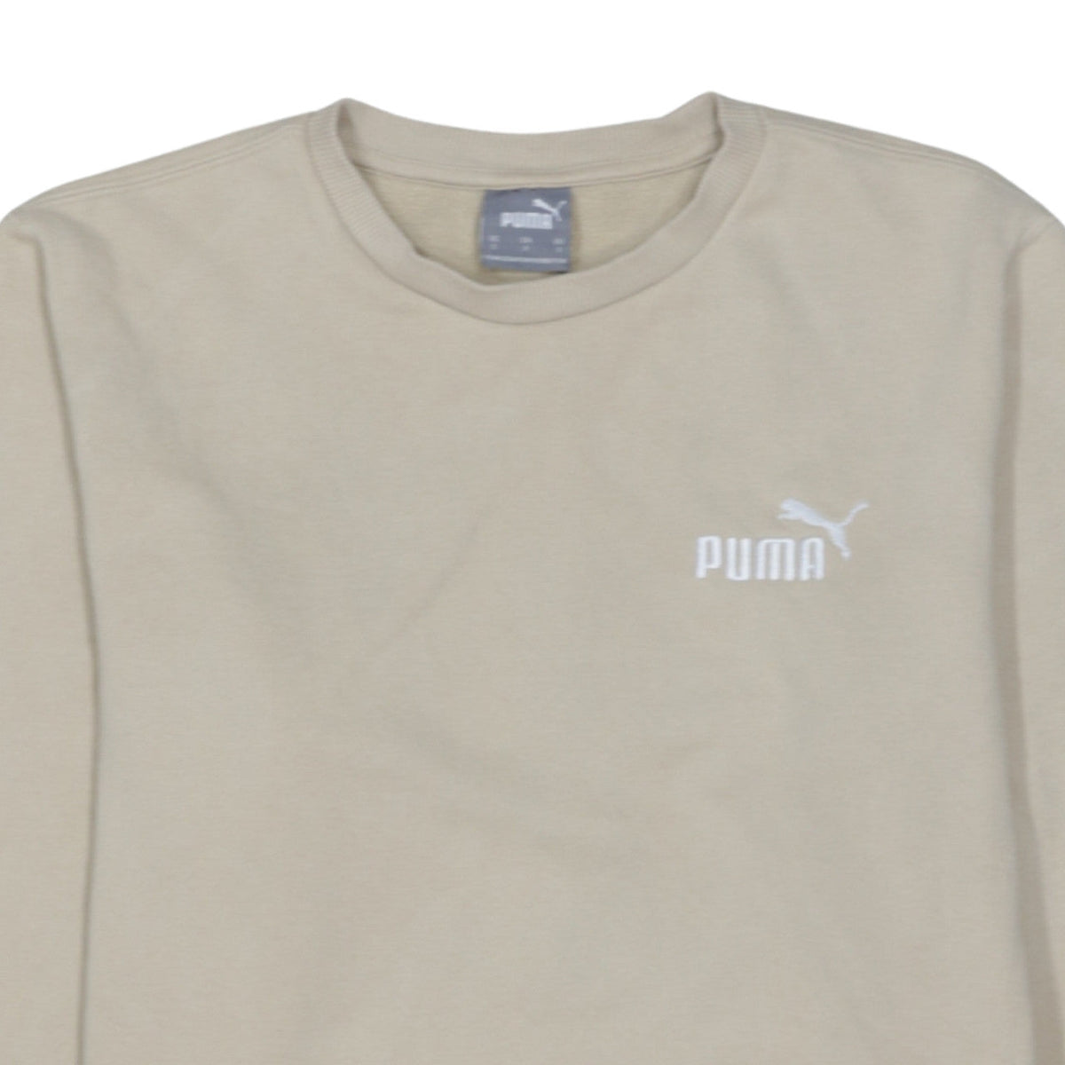 Puma Men’s Beige Crew Neck Pullover Sweatshirt Size S