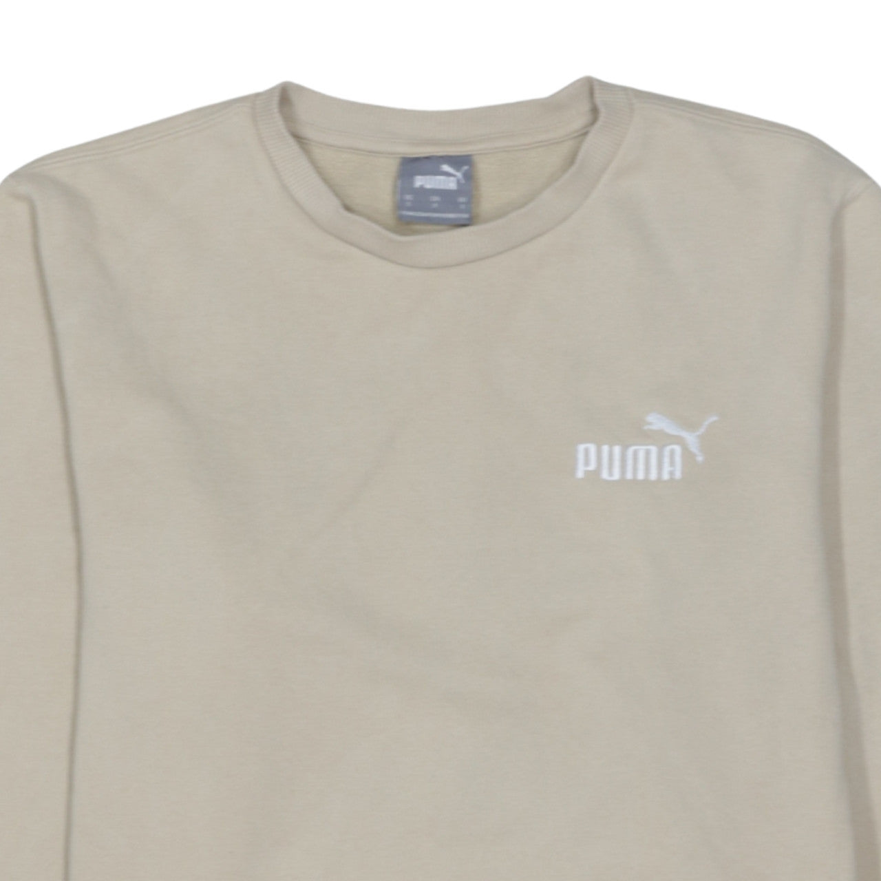 Puma Men’s Beige Crew Neck Pullover Sweatshirt Size S