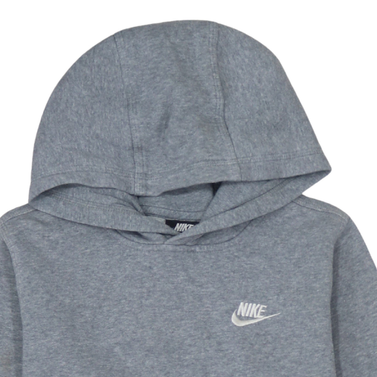 Nike Boys Grey Pullover Hoodie L 147-158cm Cotton Blend Fleece Sweatshirt