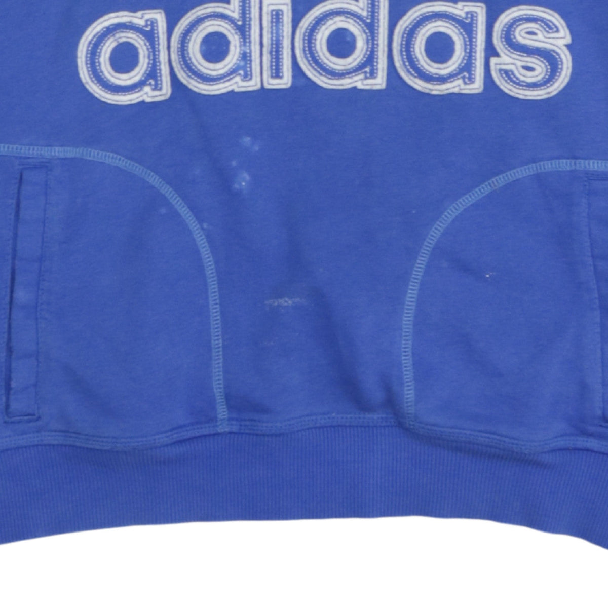 Adidas Mens Blue Pullover Hoodie Size M Logo Sportswear