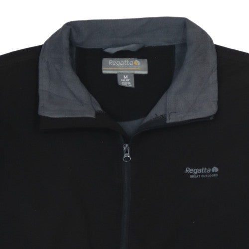 Regatta Men Black Fleece Jacket M UK40 Zip Pockets Lined Outdoor