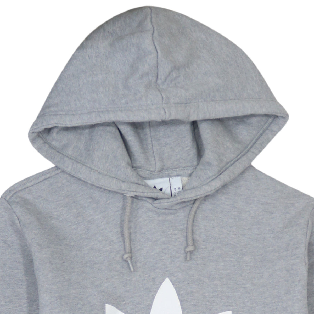 adidas Mens Grey Pullover Hoodie S Regular Fit Sports Logo Sweatshirt