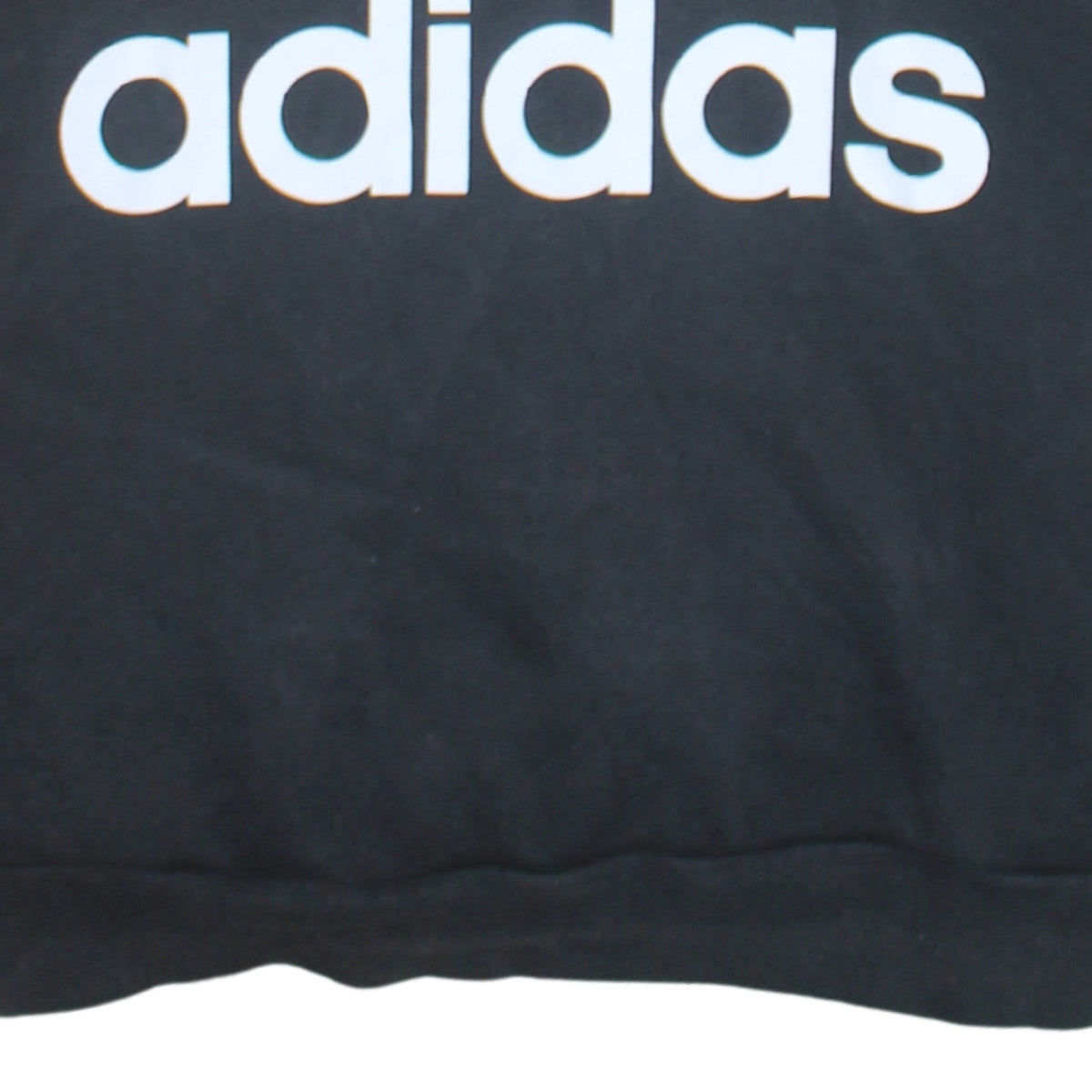 Adidas Womens Black Pullover Hoodie Size 12-14 Cotton Blend