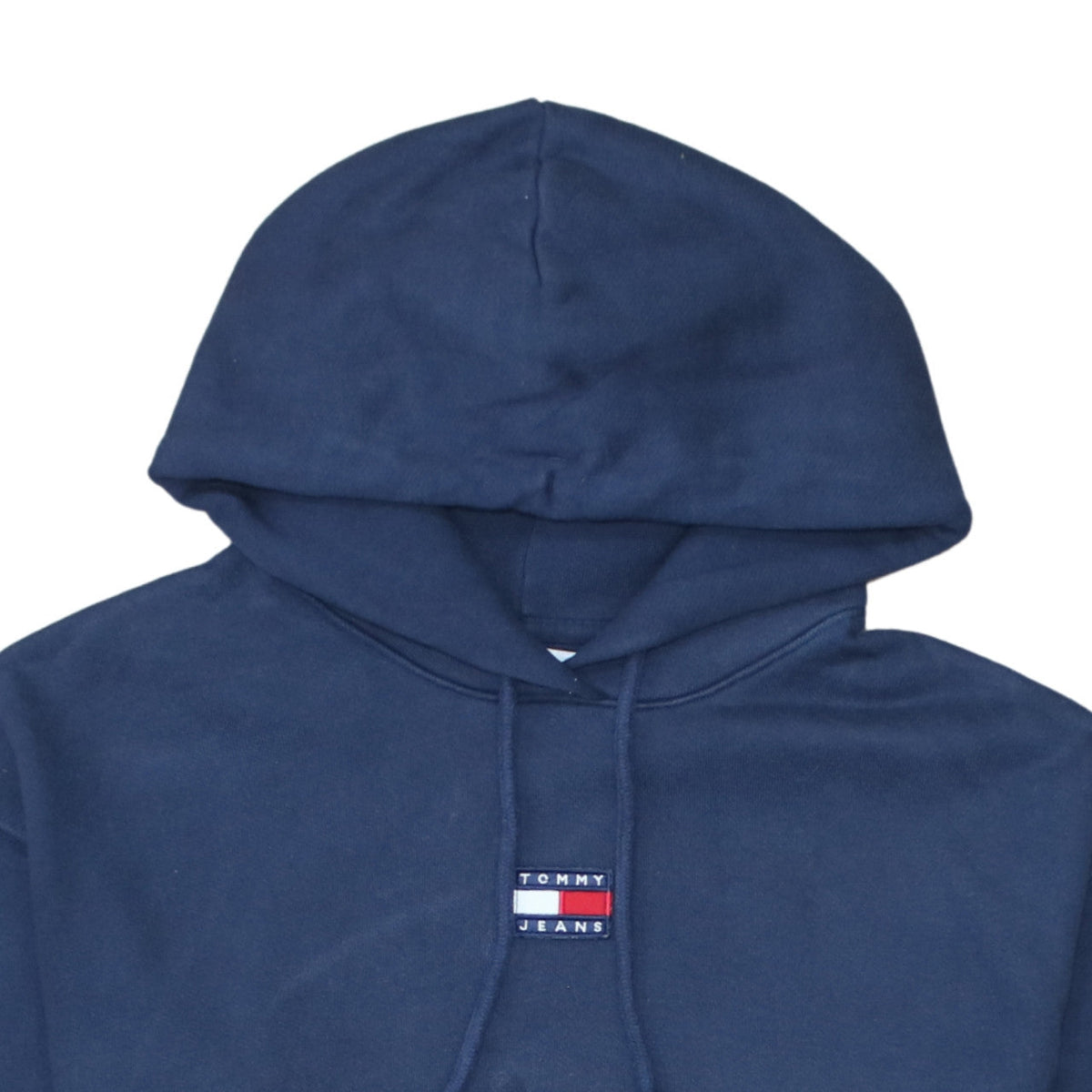Tommy Jeans Women Navy Blue Large Pullover Hoodie Cotton Casual