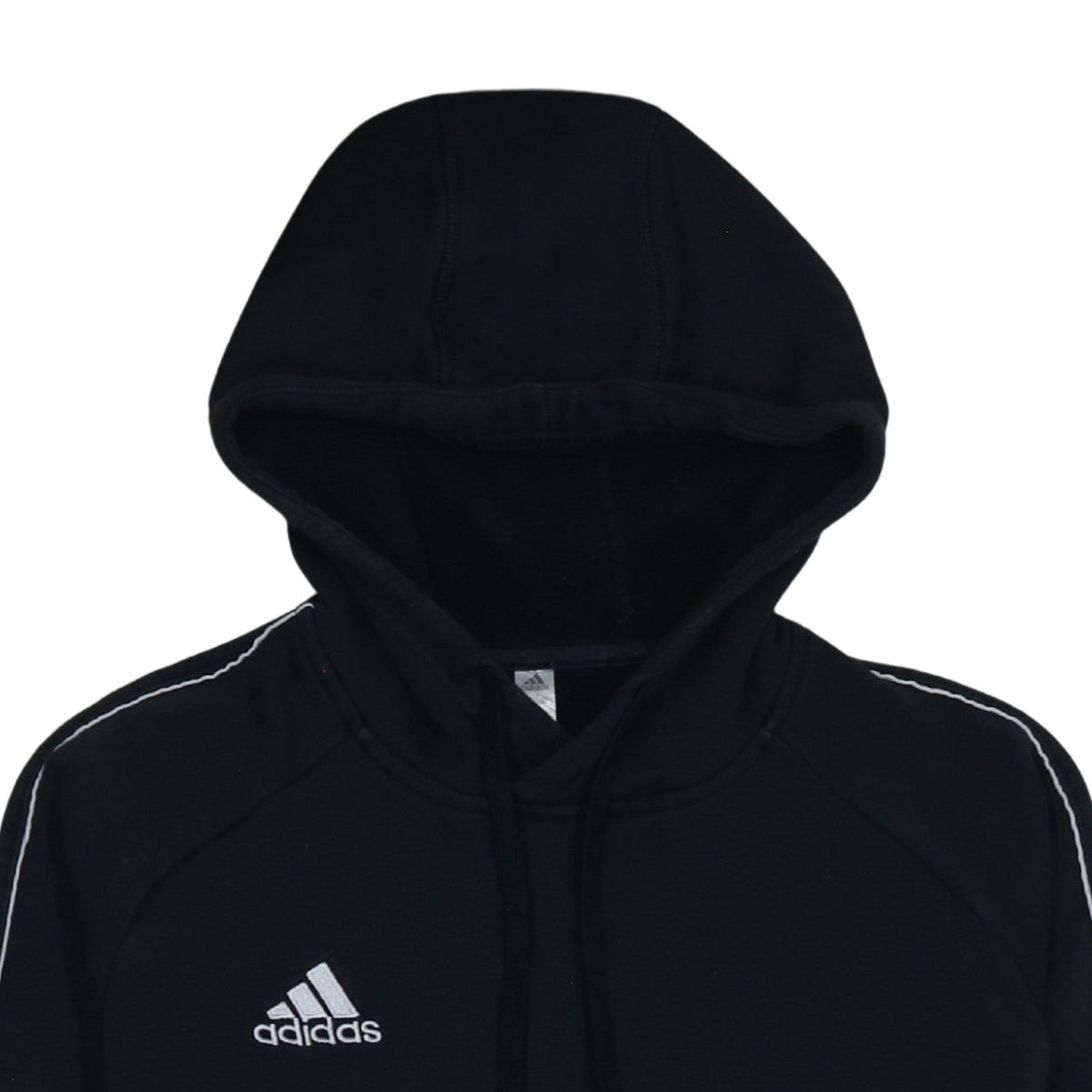 Adidas Mens Black Pullover Hoodie L Fleece Lined Sportswear