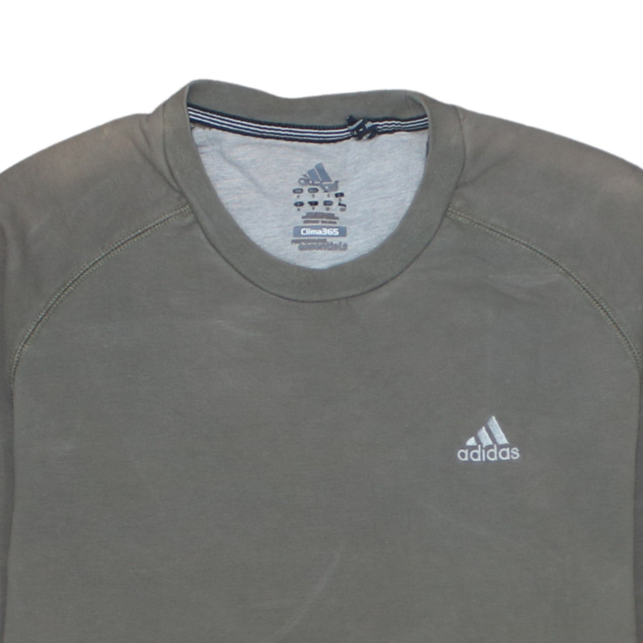 Adidas Mens Grey Small Clima365 Crew Neck Pullover Sweatshirt