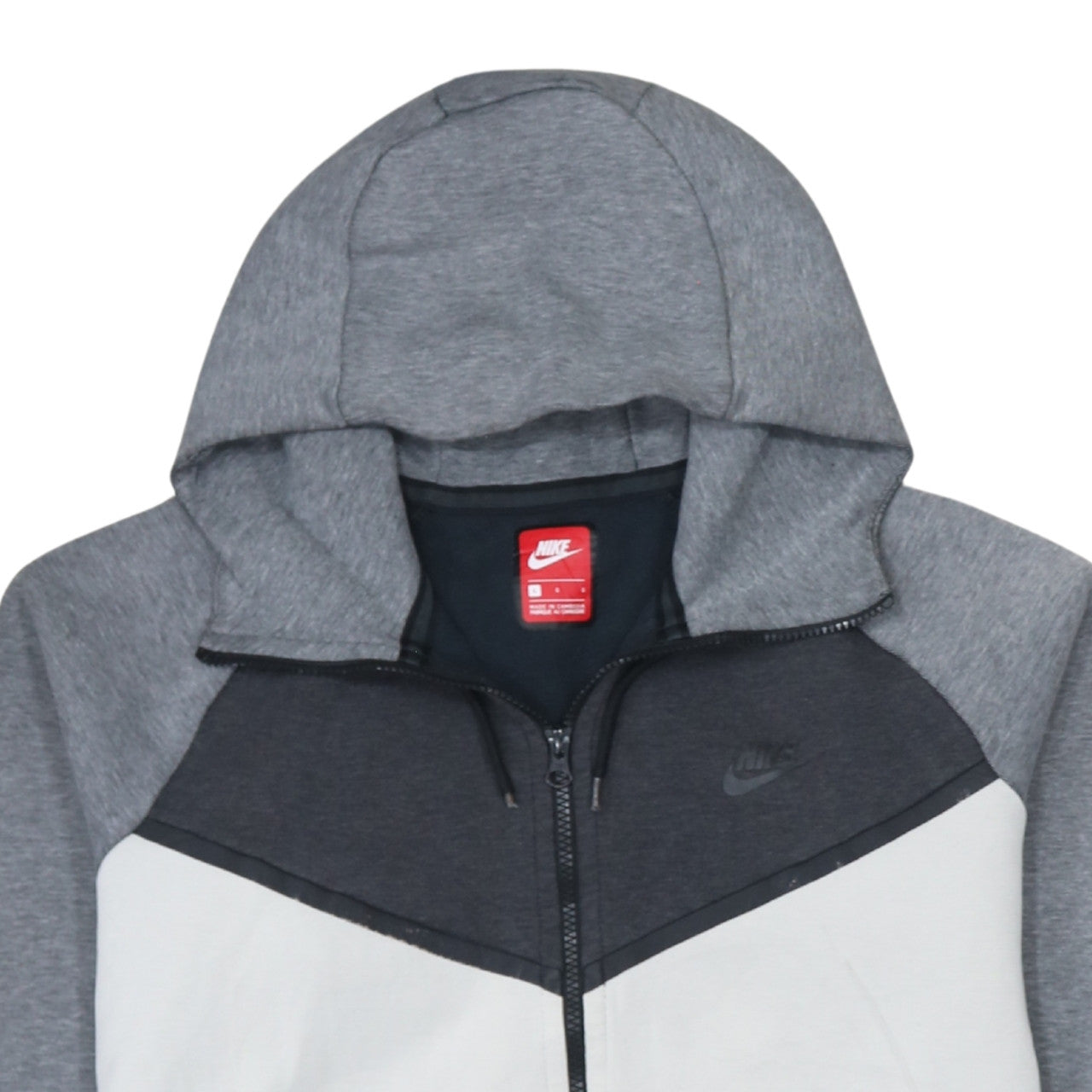 Nike Mens Grey Full Zip Hoodie L Regular Fit Sportswear