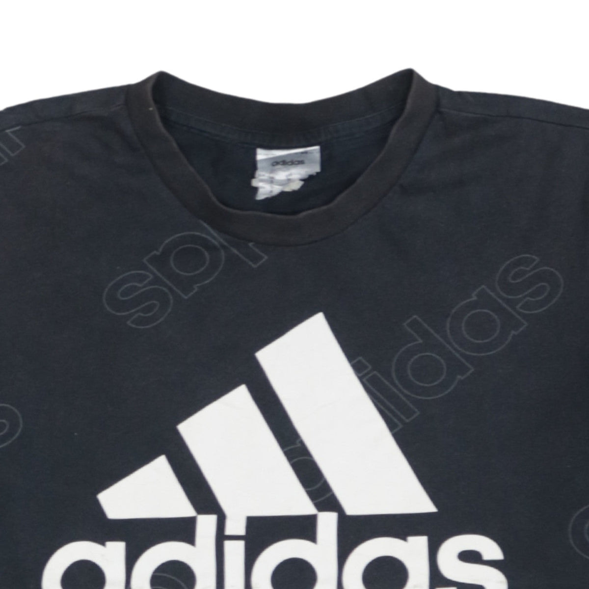 Adidas Men's Black Small Crew Neck Short Sleeve Logo T-Shirt