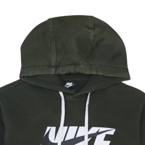 Nike Men's Green Pullover Graphic Hoodie Size M Fleece Sweater