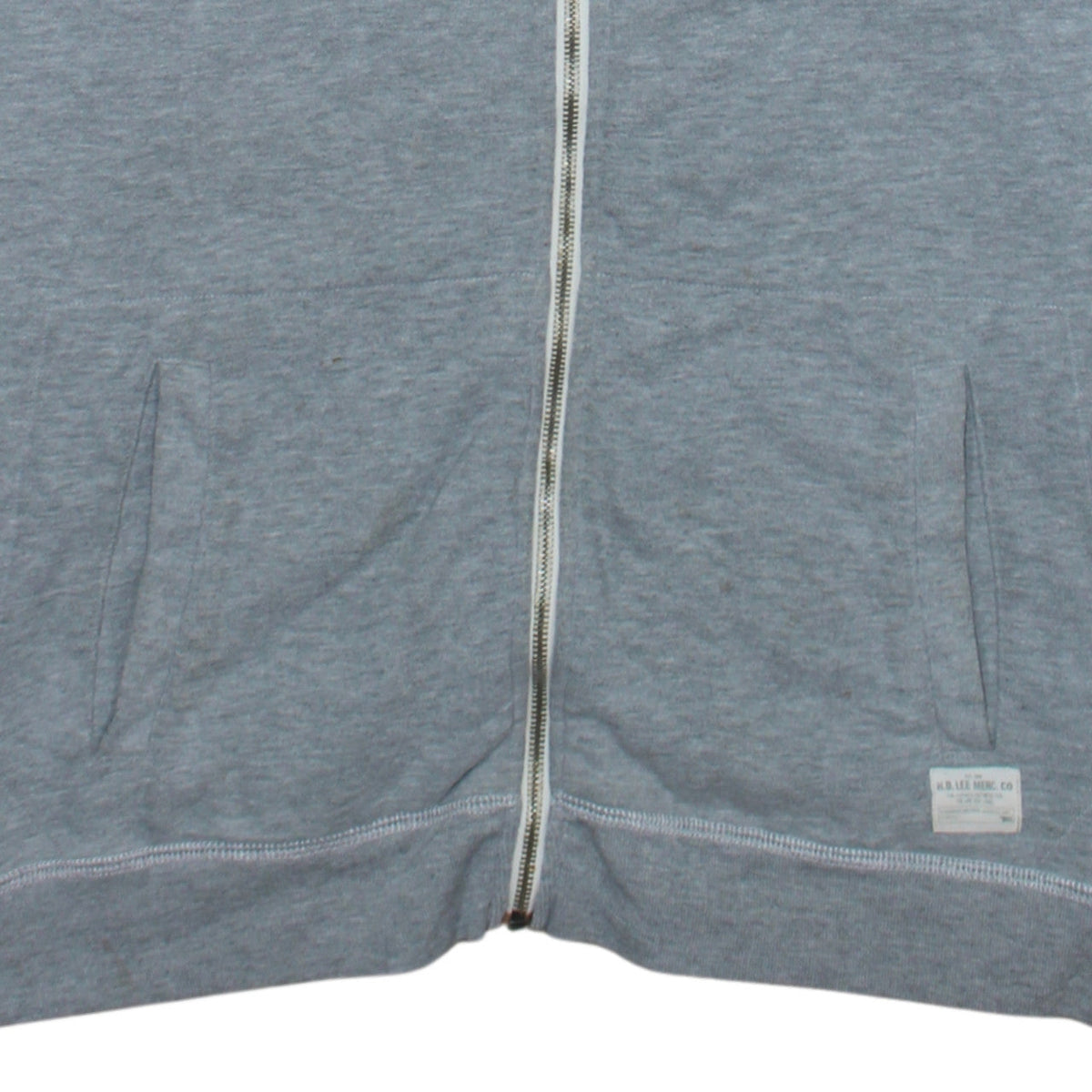 Lee Men's Grey Full Zip Hoodie 2XL Regular Fit Cotton Blend