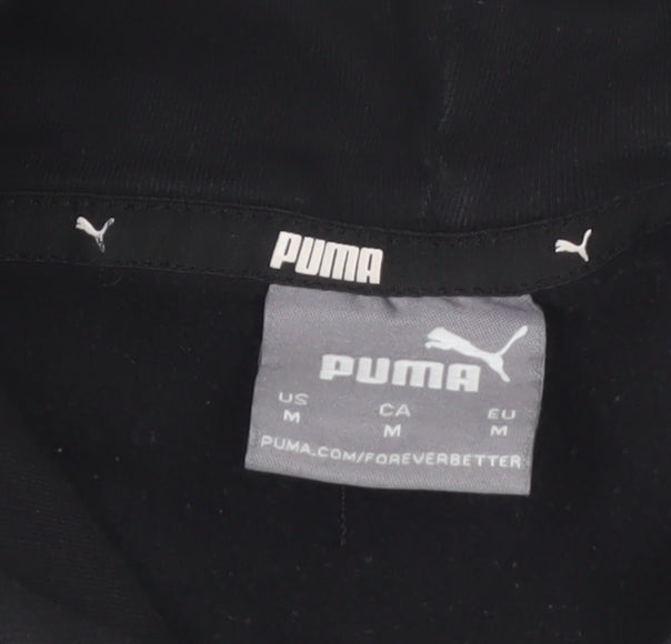 Puma Men's Black Pullover Hoodie Hoodie M Regular Fit Logo Sportswear