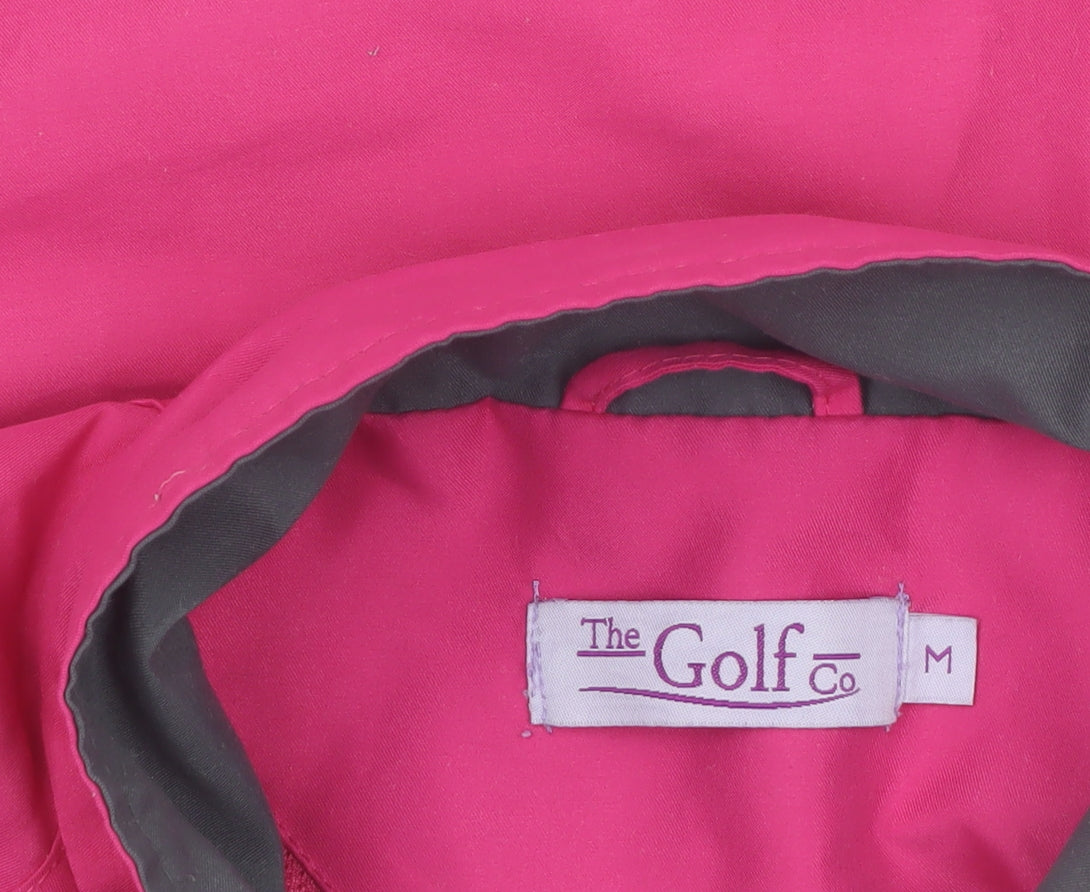 The Golf Co Women's Pink Windbreaker Jacket Size M Polyester