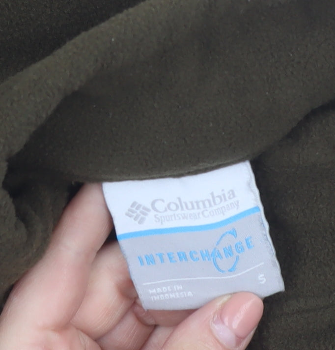 Columbia Men’s Brown Fleece Jacket S Outdoor Full Zip Interchange