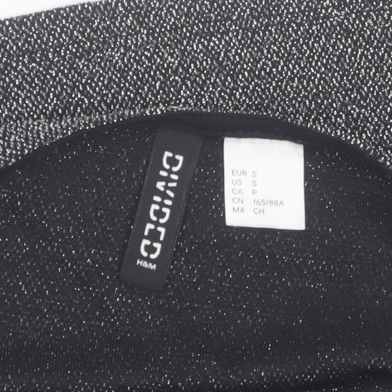 H&M Divided Women’s Silver Cowl Neck Glitter Camisole Top Size 8