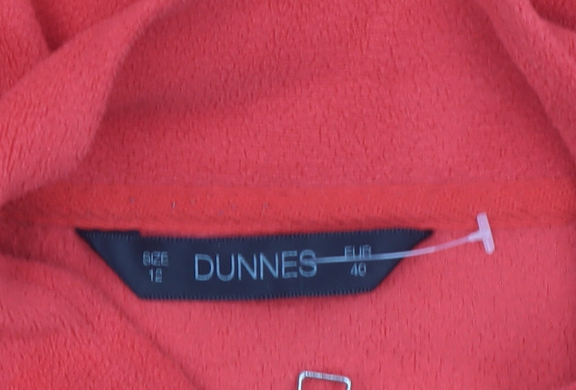 Dunnes Women’s Red Fleece Full Zip Casual Jacket Size 12