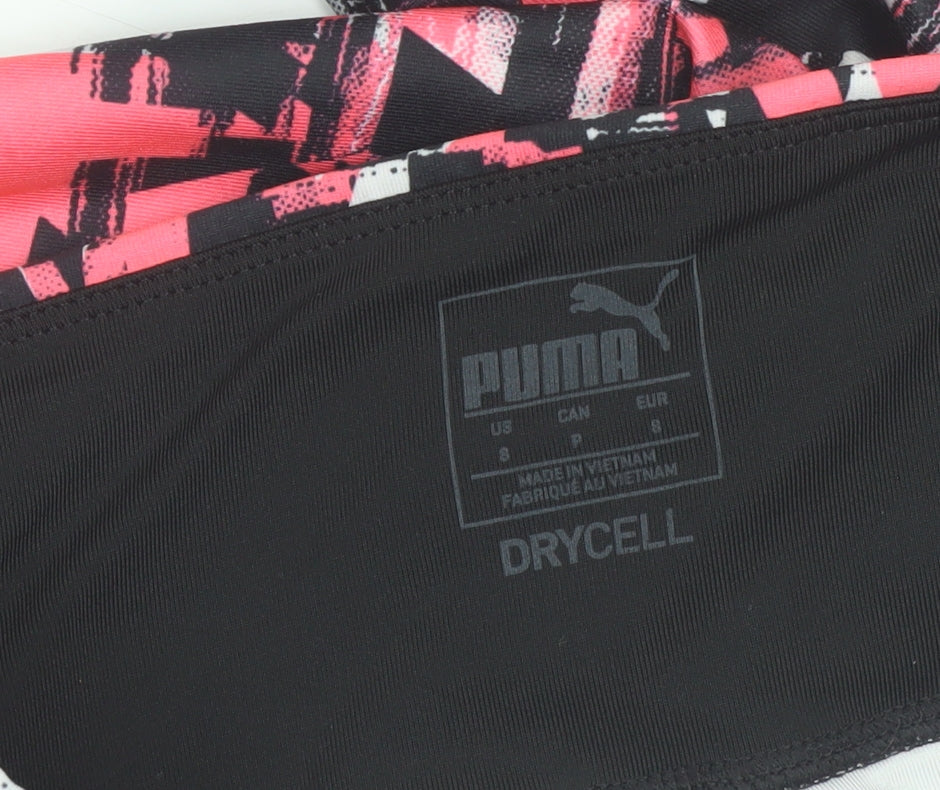Puma Womens Black Pink Drycell Graphic Leggings Size S Running Gymwear