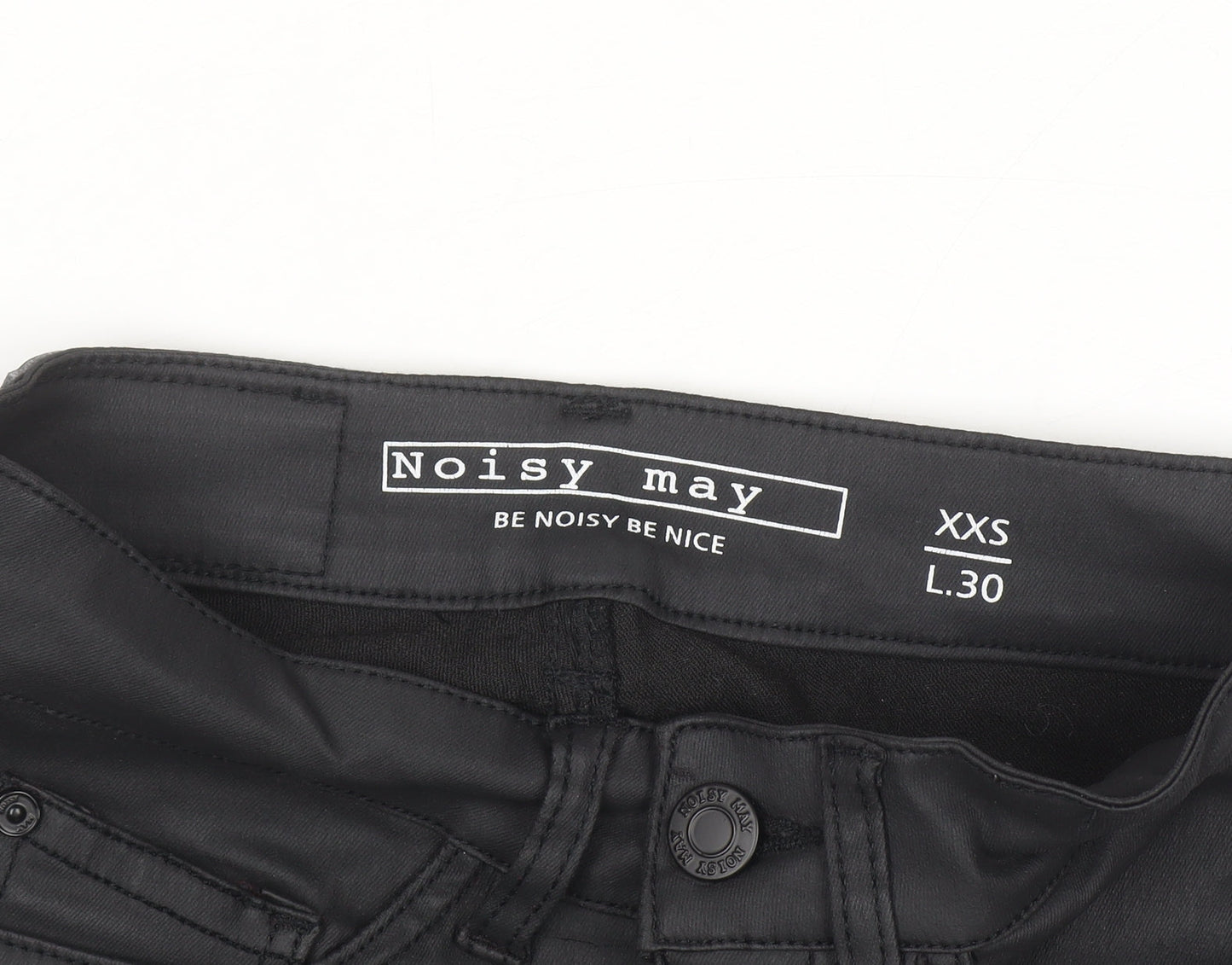 Noisy May Womens Black Skinny Jeans XXS L30 Stretch Denim