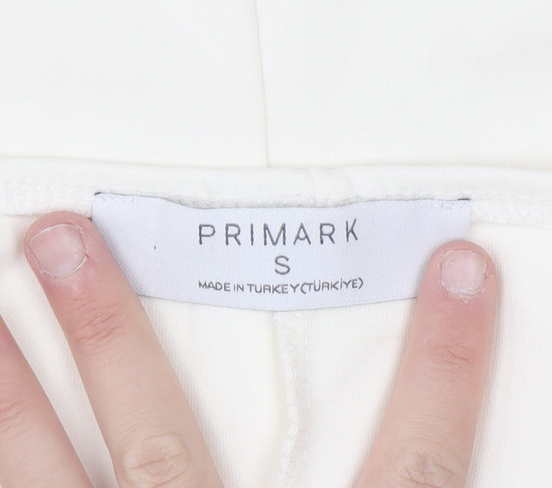 Primark Women Ivory Sleeveless Button Blouse Size S
