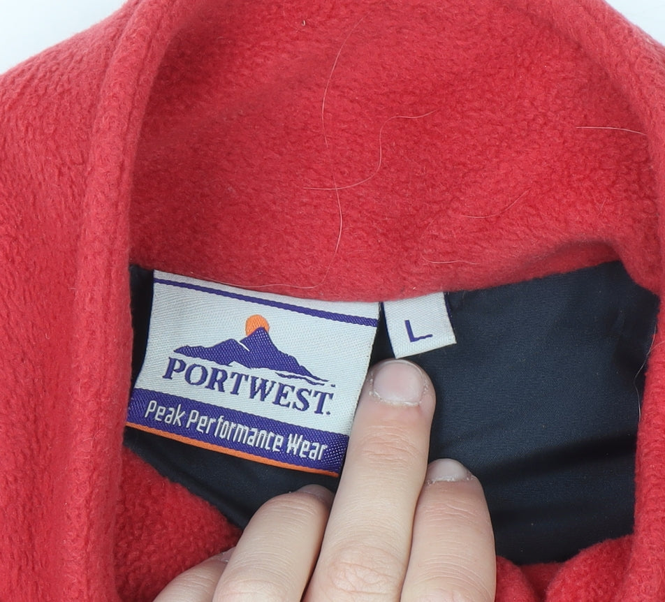 Portwest Men's Red Fleece Bodywarmer Waistcoat Size L