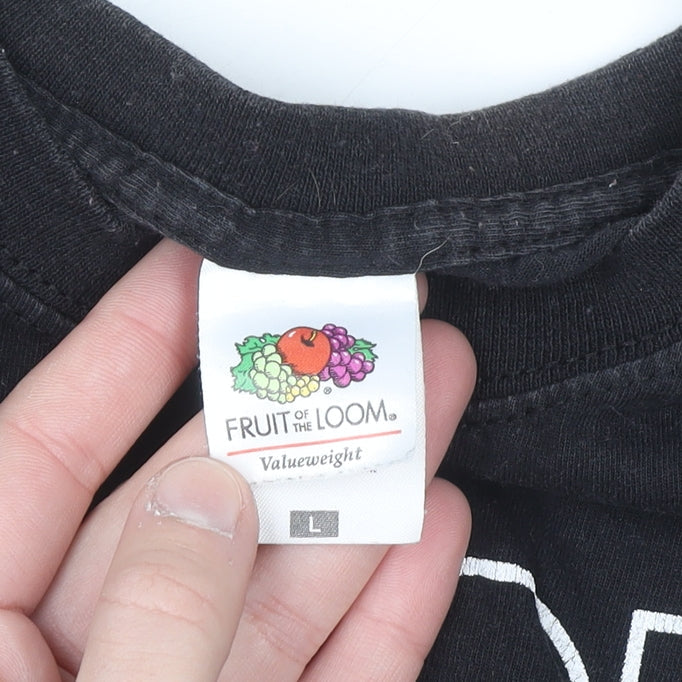 Fruit of the Loom Women's Black Music Tour T-Shirt Size L