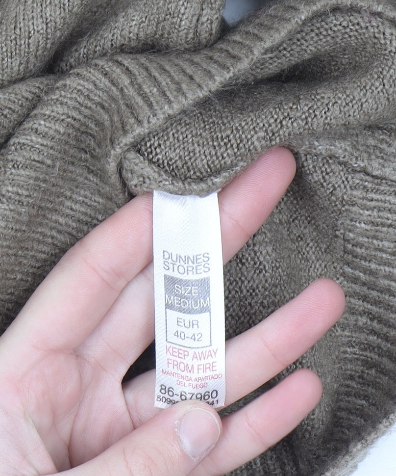 Dunnes Stores Women Brown Crew Neck Knit Pullover Jumper Size 12
