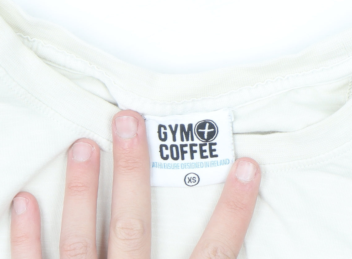 Gym+Coffee Women's Beige XS Relaxed Cotton T-Shirt