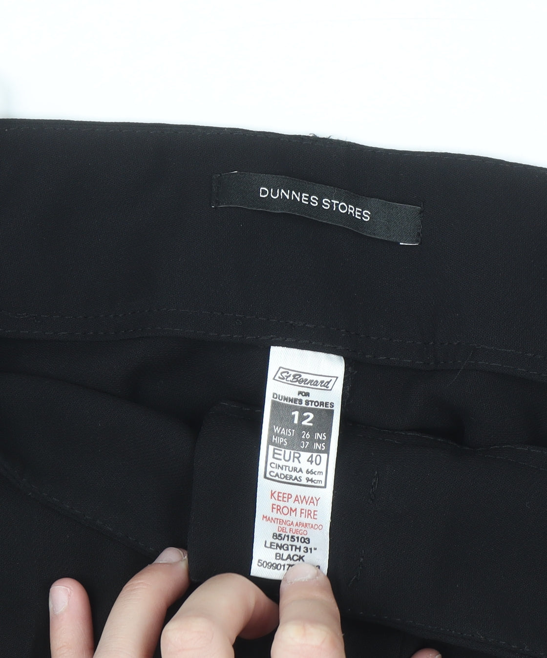 Dunnes Women's Black Size 12 Straight Leg Dress Pants