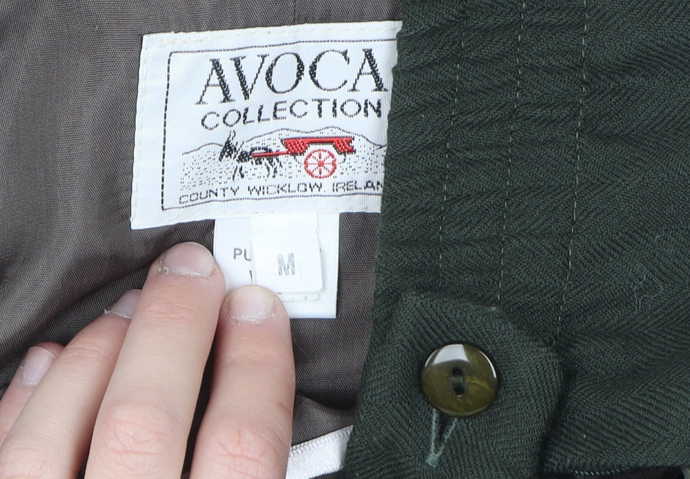 Avoca Women Green Wool Pencil Skirt M Knee Length Workwear