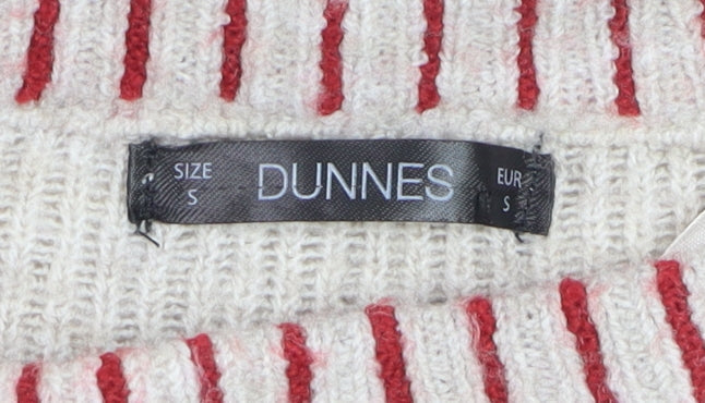 Dunnes Women Red Christmas Fair Isle Sequin Pullover Jumper Size S