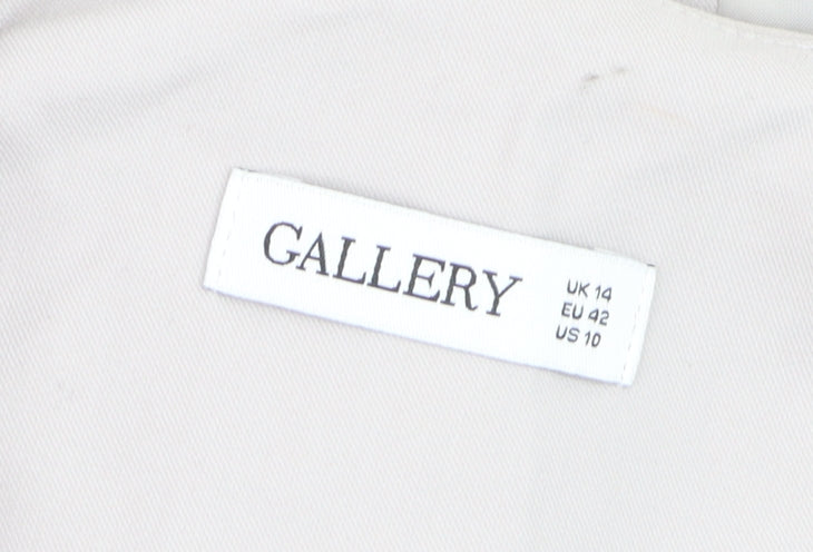 Gallery Womens Beige Suit Waistcoat UK 14 Classic Lined Vest