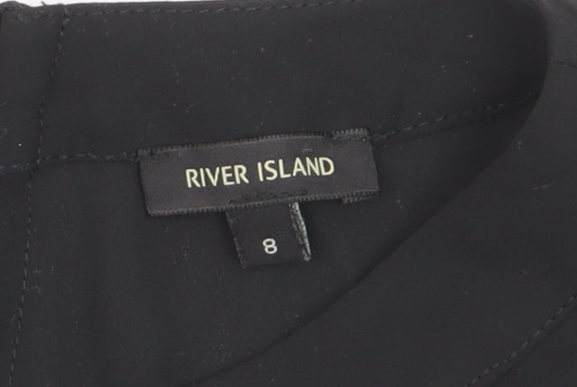 River Island Women’s Black Colourblock Sleeveless Blouse Size 8