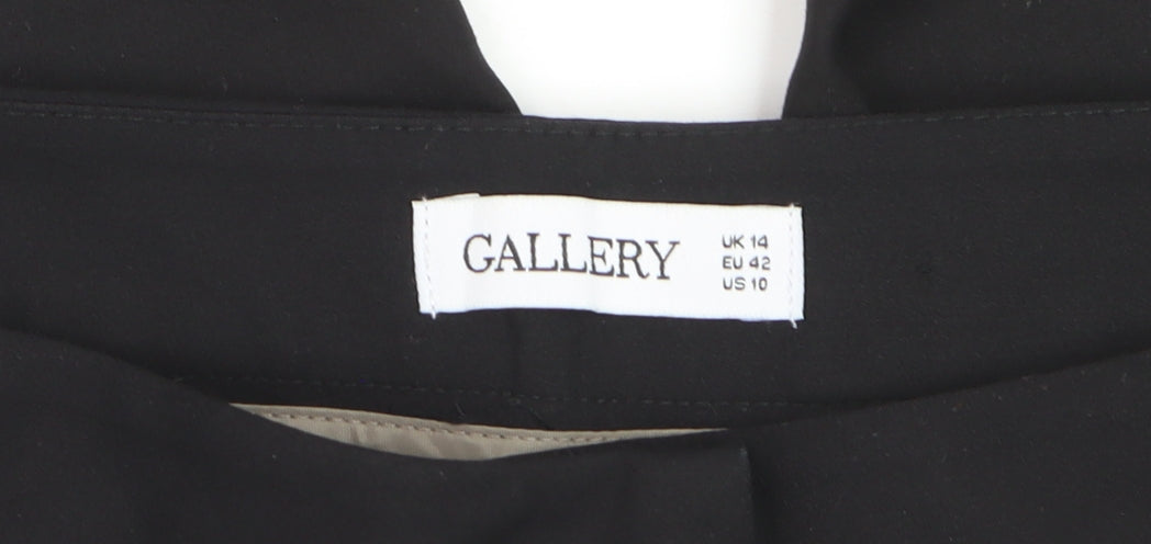 Gallery Women's Black Size 14 Slim Ankle Work Trousers