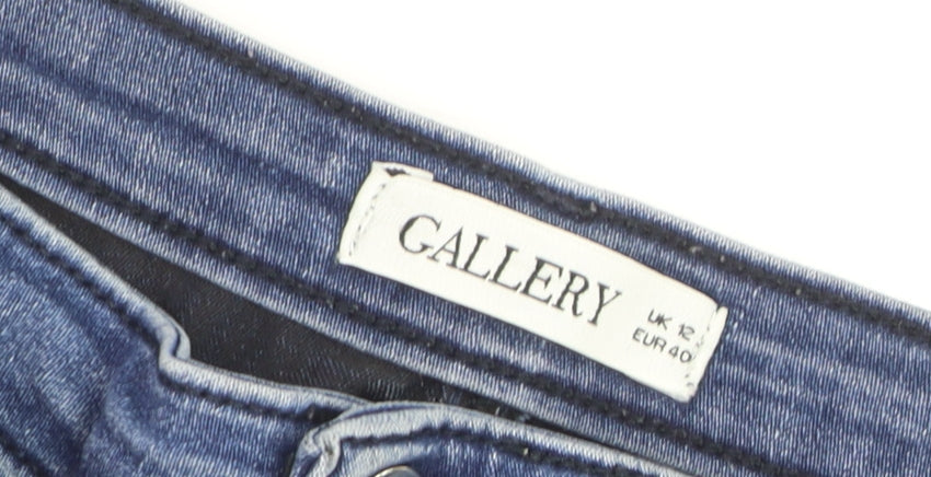 Gallery Womens Blue Slim Fit Mid Rise Skinny Jeans Size 12