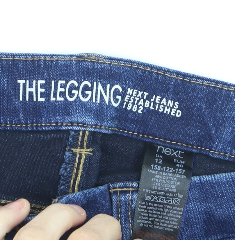 Next Womens Blue Jegging Jeans Size 12 Slim Fit Denim