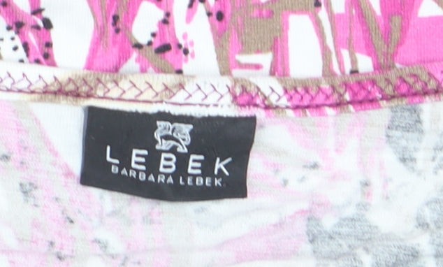 Barbara Lebek Women's Multicoloured Viscose Jersey T-Shirt Size 14