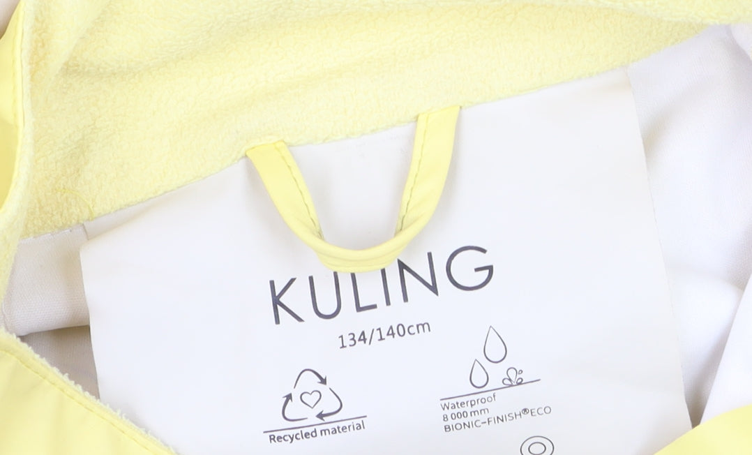 Kuling Boys Yellow Waterproof Hooded Rain Coat 9-10 Years