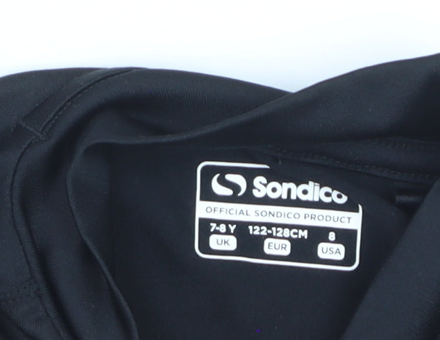 Sondico Boys Black 7-8 Years Long Sleeve Compression T-Shirt