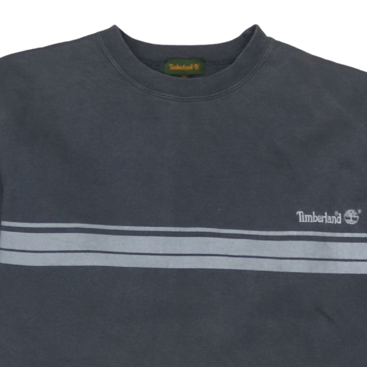 Timberland Boys Black Striped Crew Neck Fleece Pullover Sweatshirt 16 Years