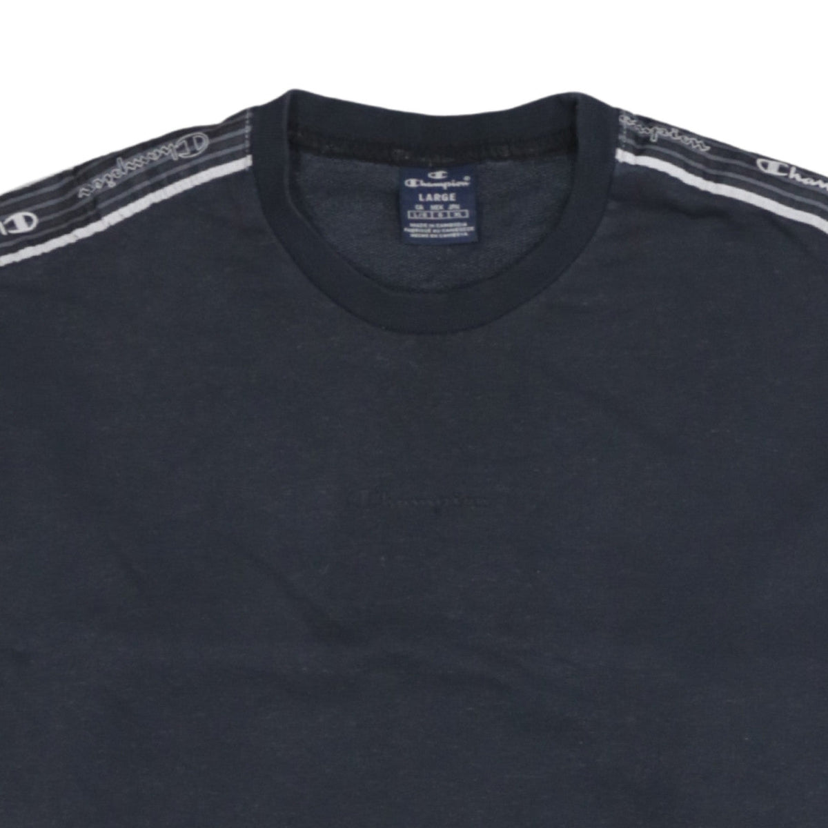 Champion Men's Black Large Pullover Logo Sweatshirt