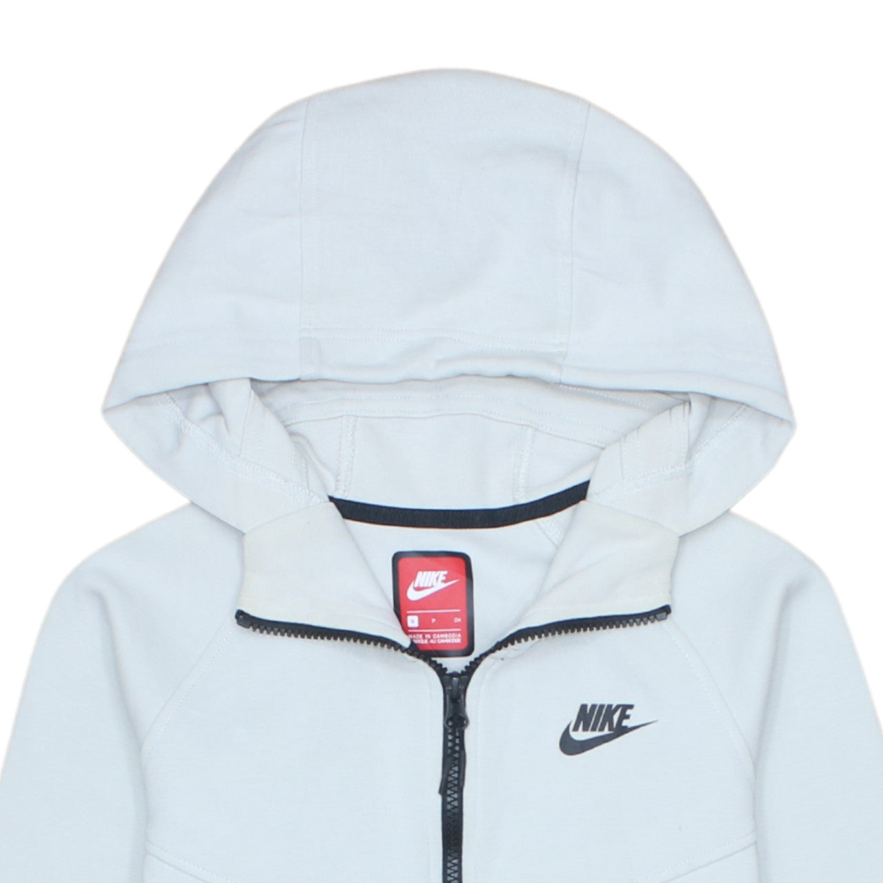 Nike Men's White Full Zip Hoodie S Regular Fit Sportswear