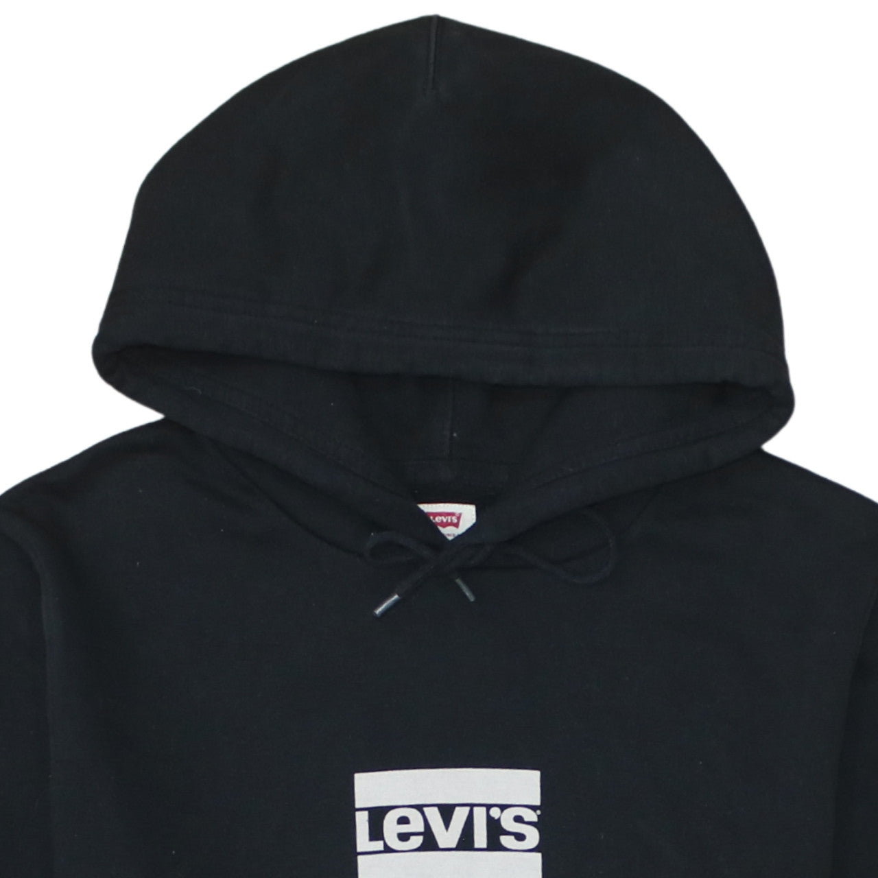 Levi's Women's Black Pullover Hoodie Small Logo Graphic Cotton Blend