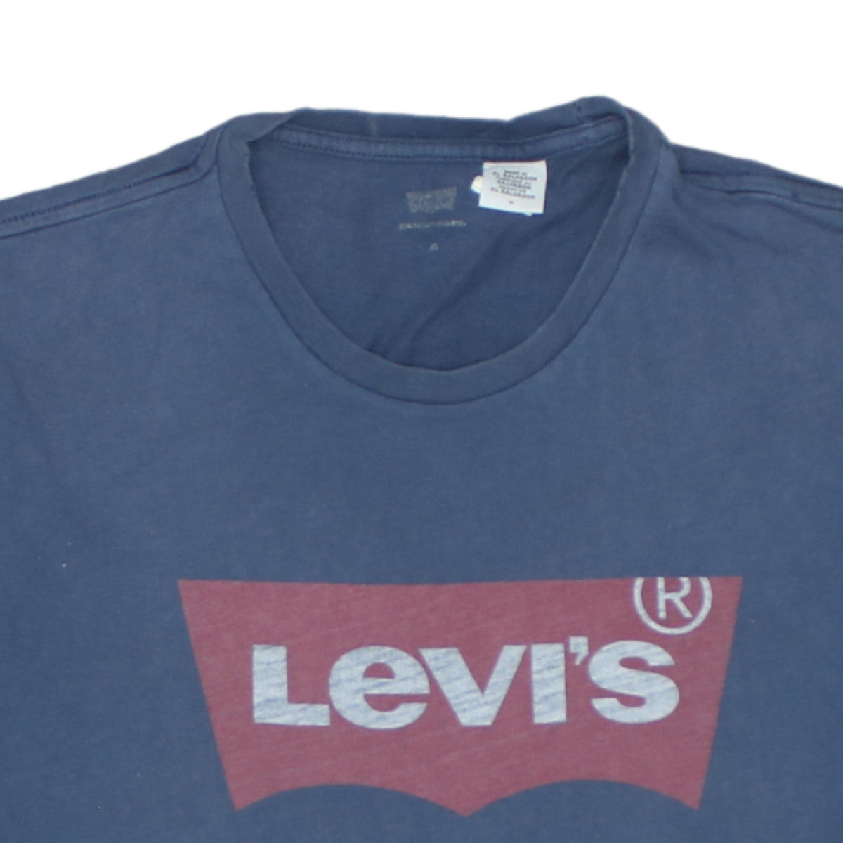 Levi's Men's Blue Graphic Logo Crew Neck T-Shirt Size M