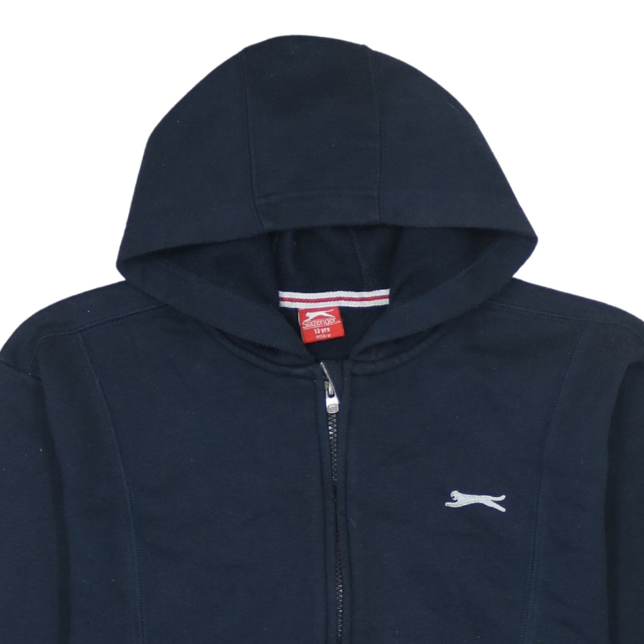 Slazenger Boys Blue Full Zip Hoodie 13 Years Cotton Fleece Sportswear