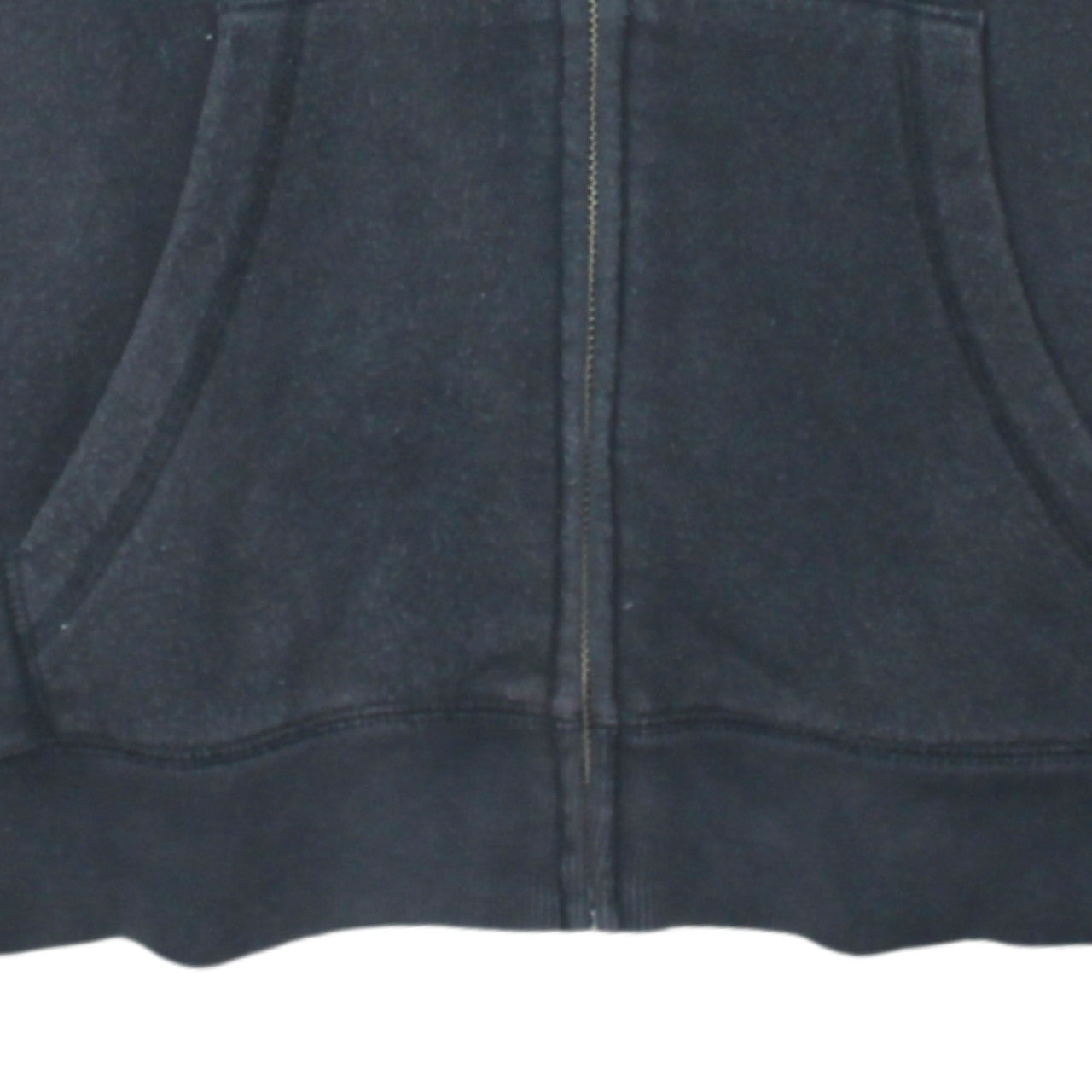 Nike Women Black Full Zip Hoodie Medium Cotton Blend Logo Sportswear