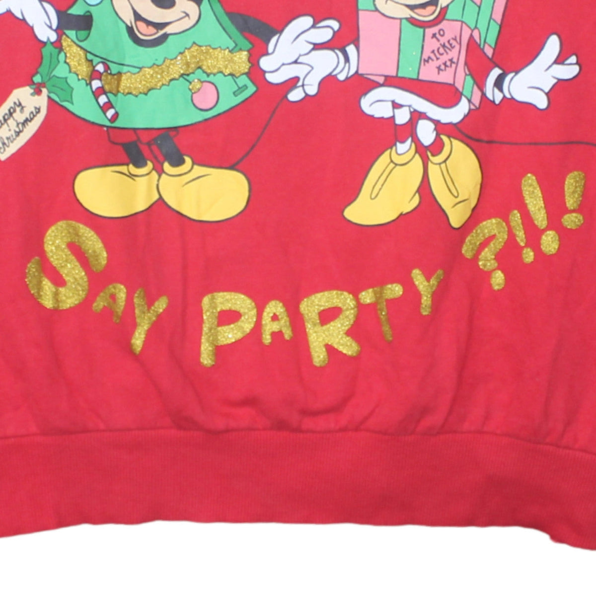 Additional view of Disney boys’ red christmas sweatshirt l 16-18 mickey & minnie graphic pullover