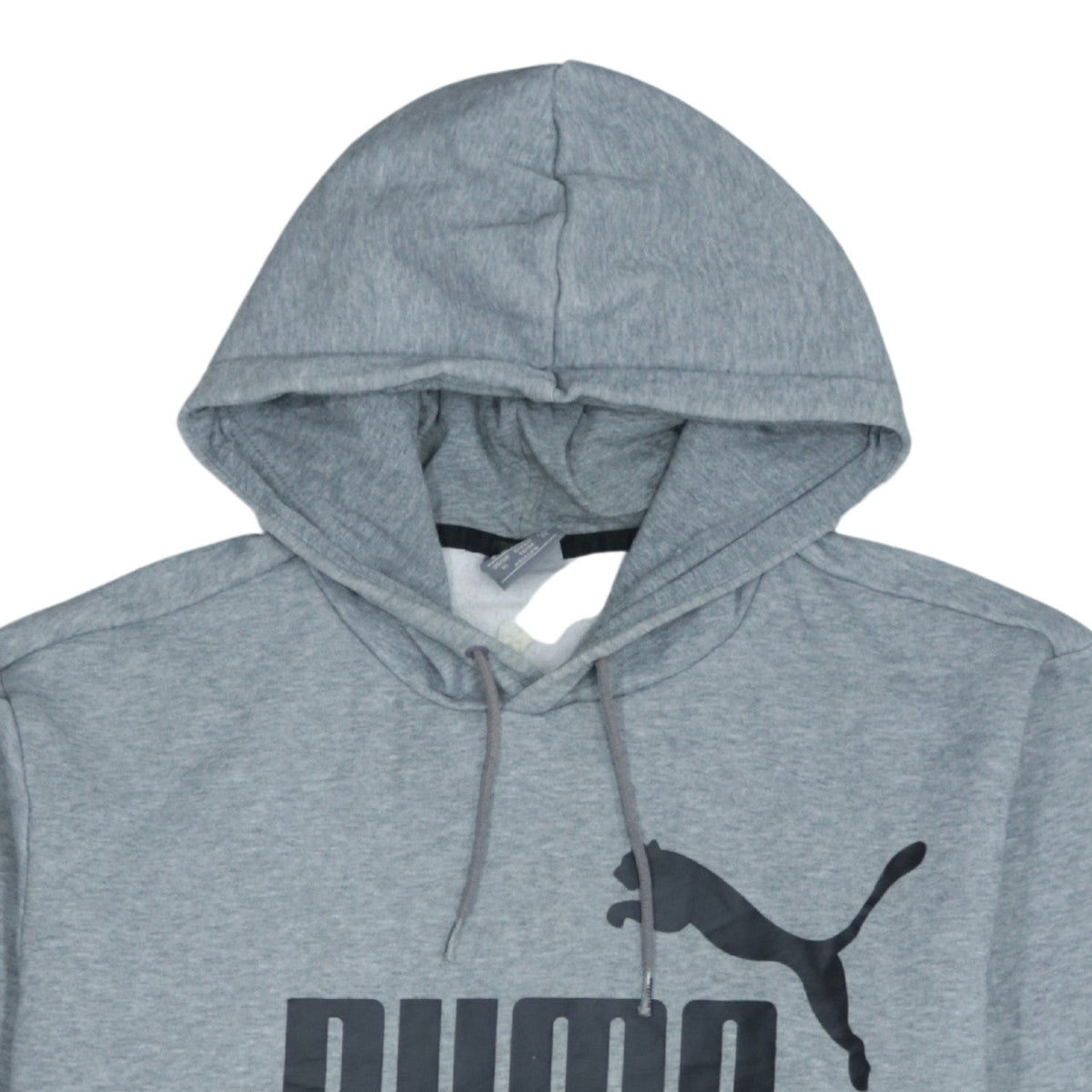 Puma Men's Grey XL Pullover Hoodie with Logo Print