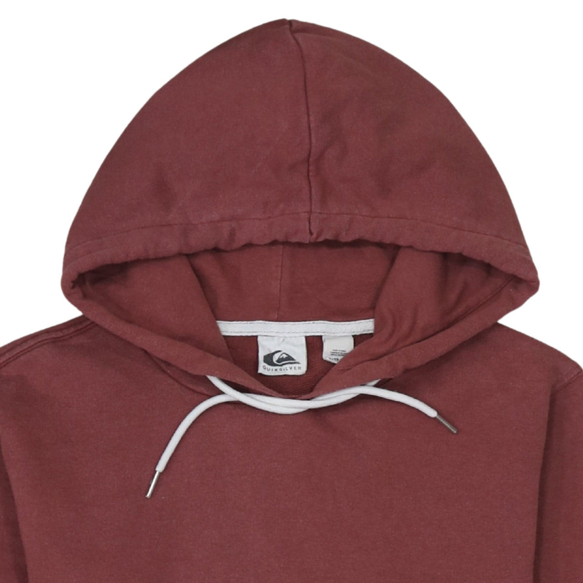 Quiksilver Men's Red Pullover Hoodie Medium Fleece Cotton Blend